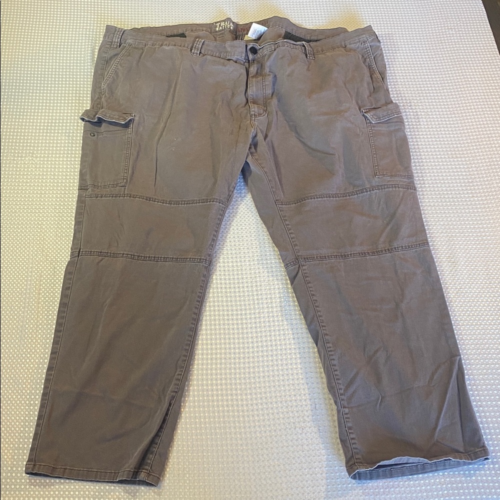 True Nation Athletic Fit Cargo Pants in Taupe